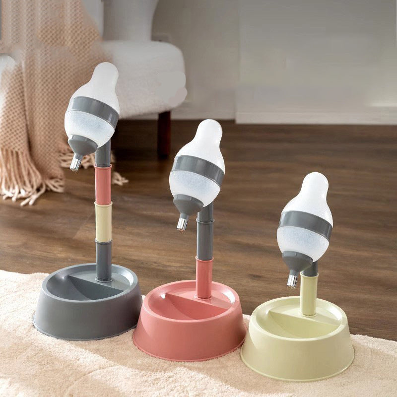 Standing Pet Water Dispenser Adjustable Height Automatic Bowl