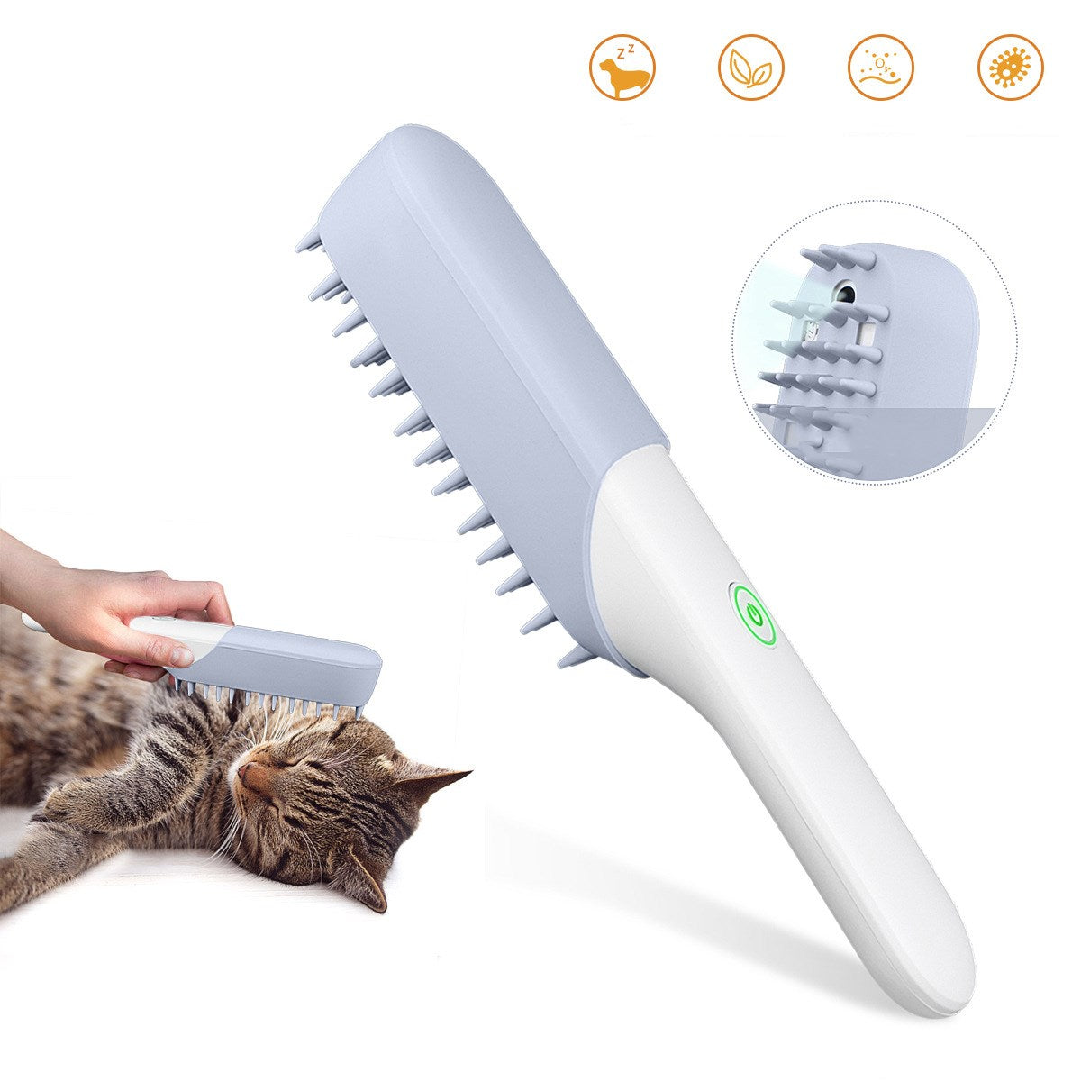 Silicone Pet Massage Grooming Brush Hair Removal Comb