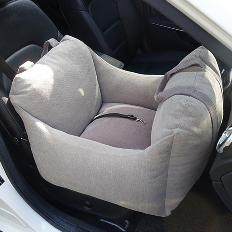 Waterproof Car Seat Carrier Basket for Pets with Safety Mesh