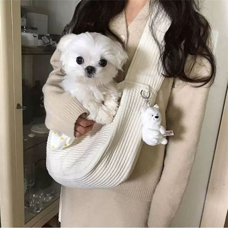 Handmade Canvas Shoulder Tote Carrier Bag Breathable Travel for Pets