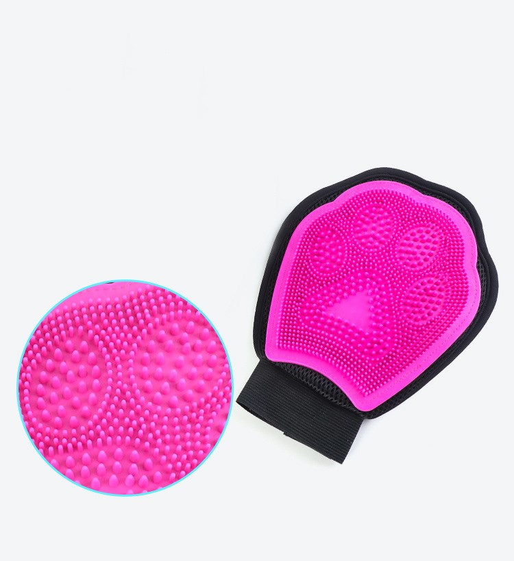 Pet Bath Glove Grooming and Cleaning Brush