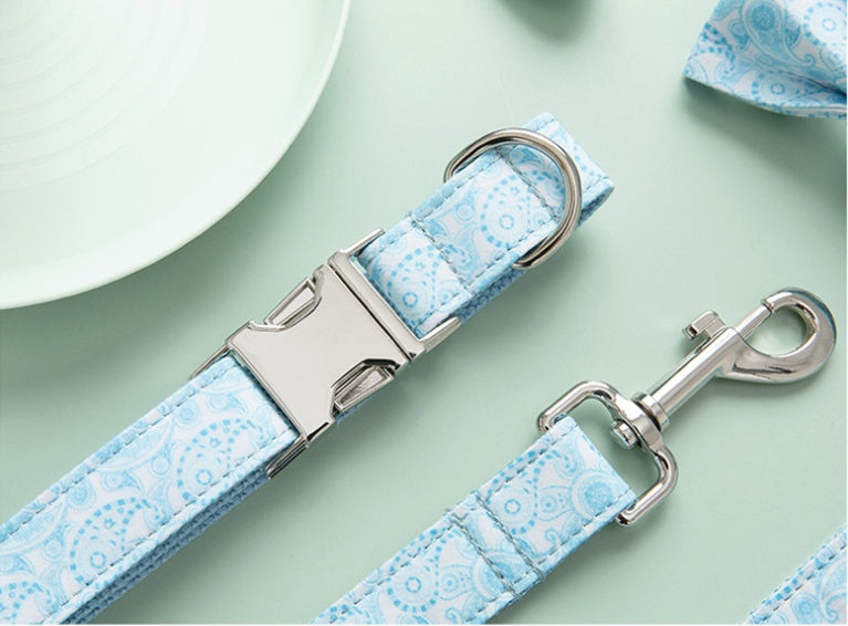 Paisley Pet Collar And Leash Set