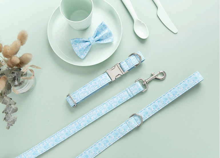 Paisley Pet Collar And Leash Set