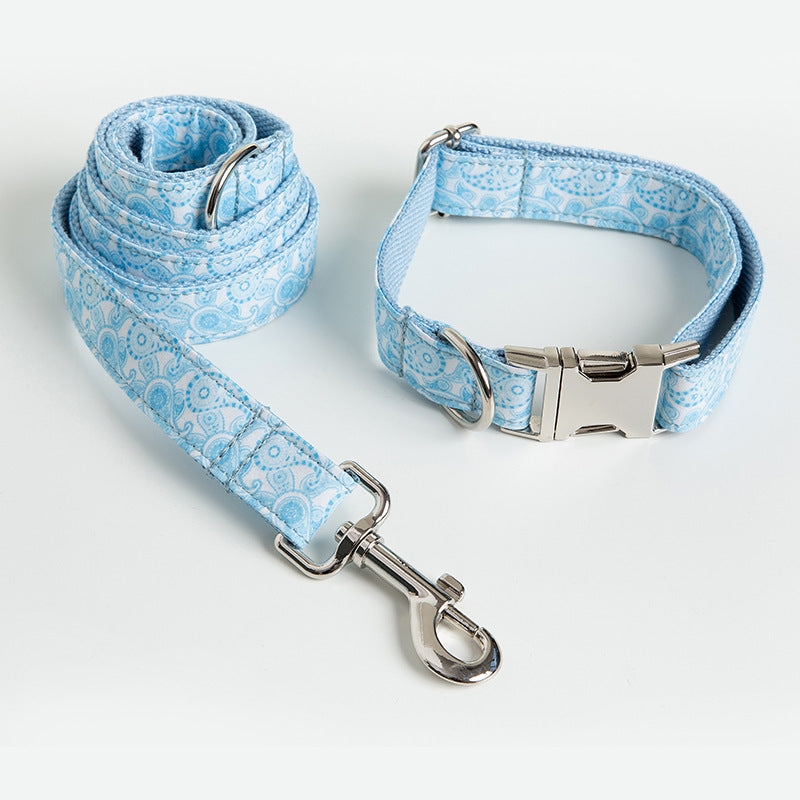 Paisley Pet Collar And Leash Set