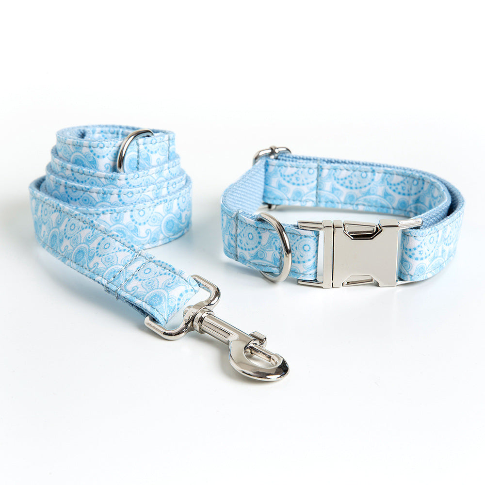 Paisley Pet Collar And Leash Set