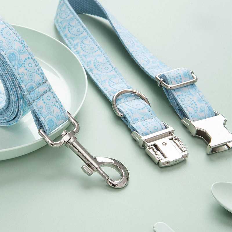 Paisley Pet Collar And Leash Set