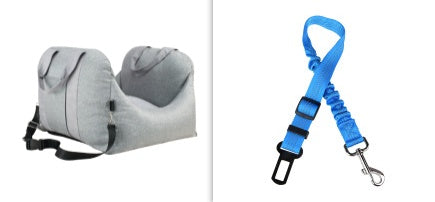 Waterproof Car Seat Carrier Basket for Pets with Safety Mesh