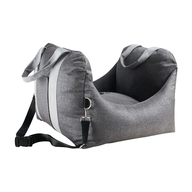 Waterproof Car Seat Carrier Basket for Pets with Safety Mesh