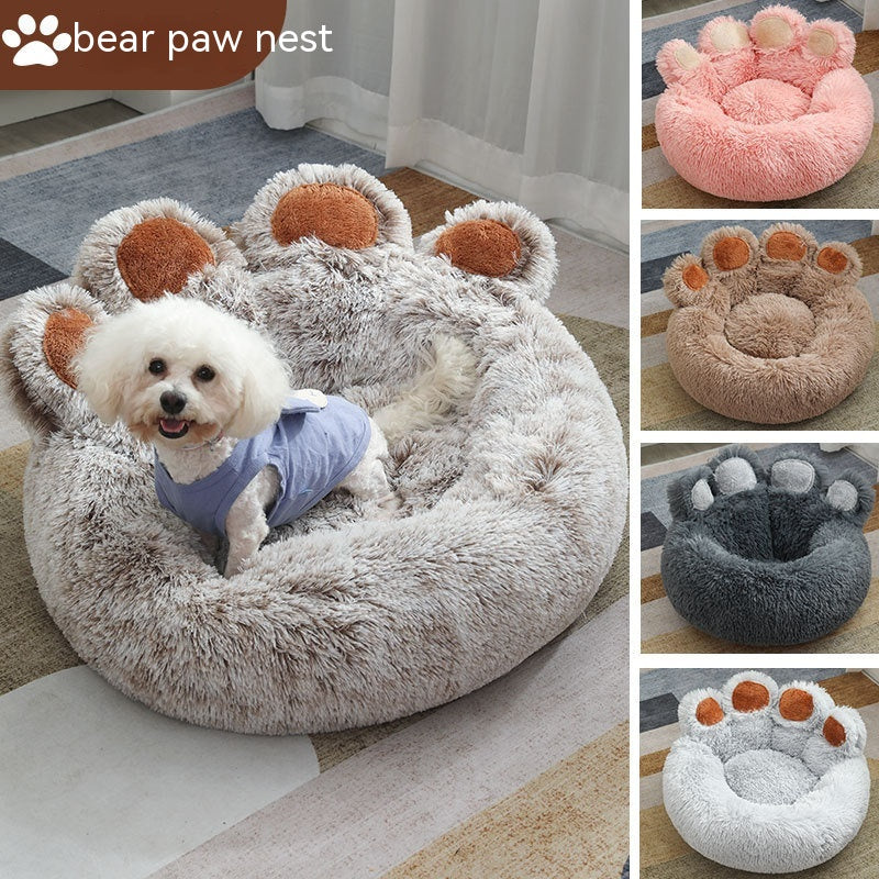 Plush Hand-Shaped Winter Pet Bed