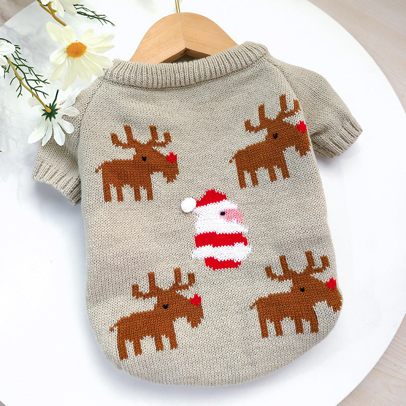Pet Christmas Sweater Festive Knit Clothing