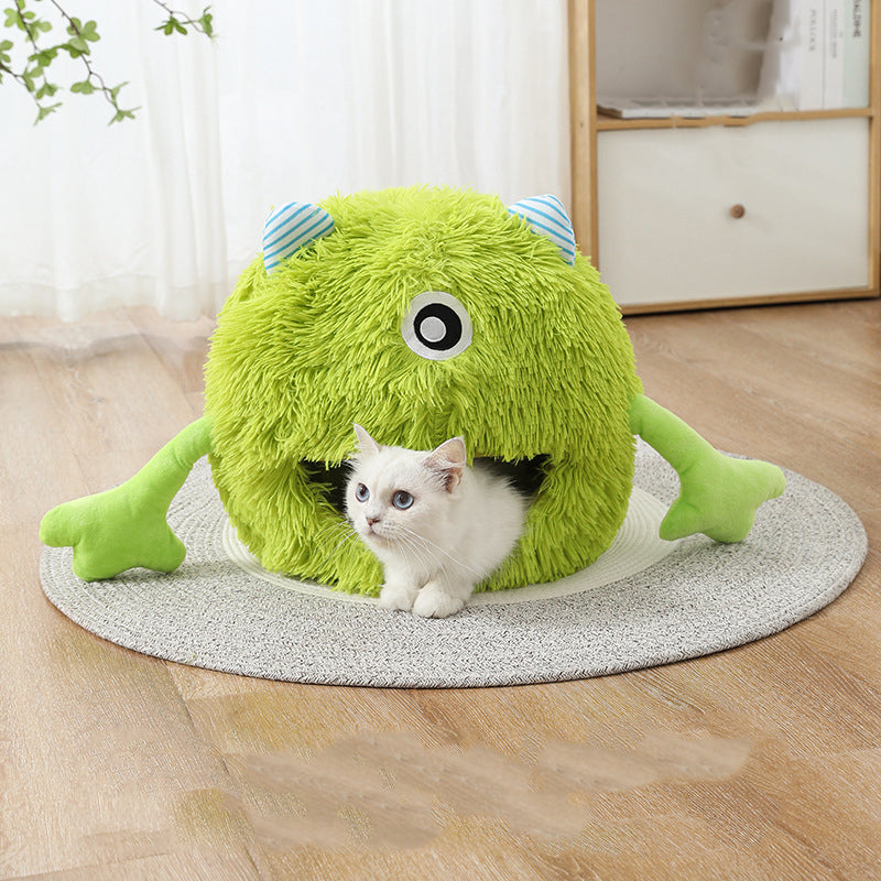 Machine Washable Plush Round Pet Bed