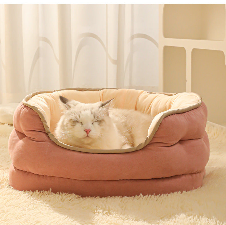 Thickened Washable Plush Pet Sofa Bed