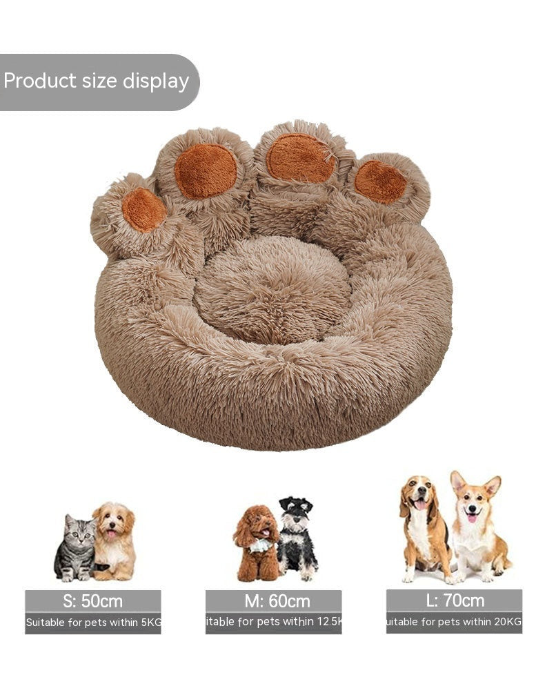 Plush Hand-Shaped Winter Pet Bed