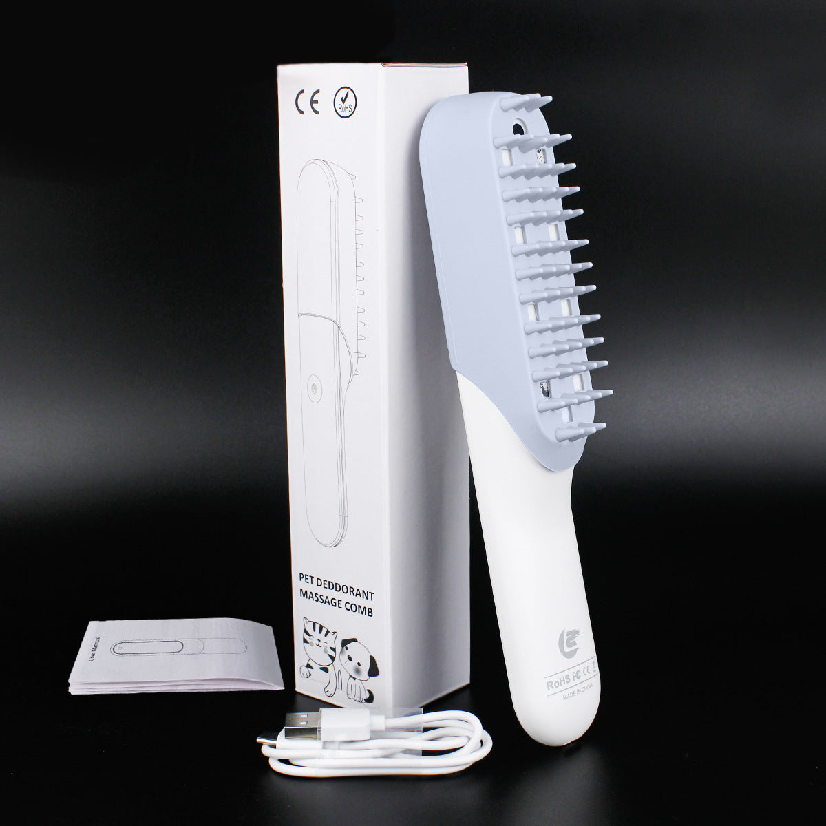 Silicone Pet Massage Grooming Brush Hair Removal Comb