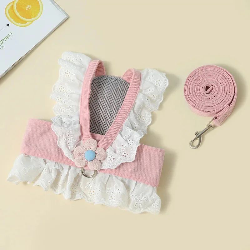 Summer Pet Safety Leash And Collar Harness