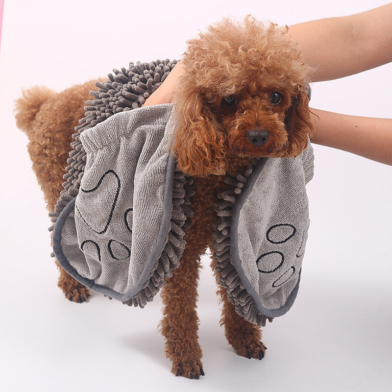 Chenille Pet Bath Towel