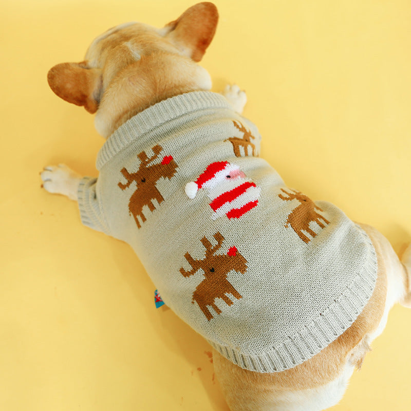 Pet Christmas Sweater Festive Knit Clothing