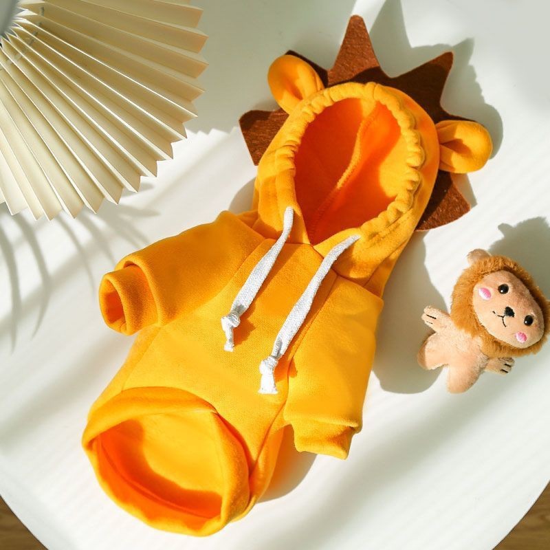 Hooded Apricot Elk Sweater for Pets
