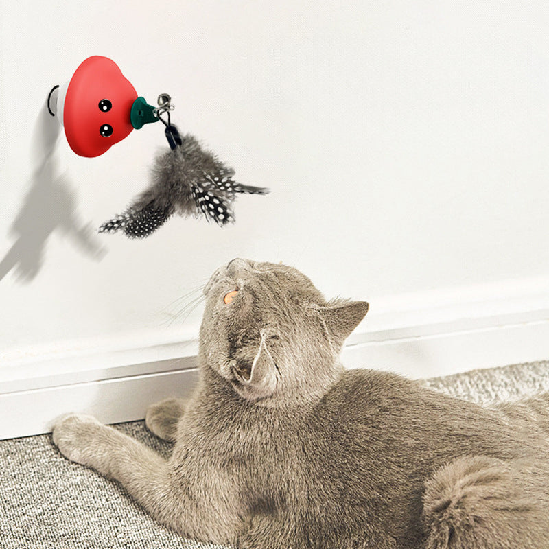Retractable Pet Wand Suction Cup Interactive Toy