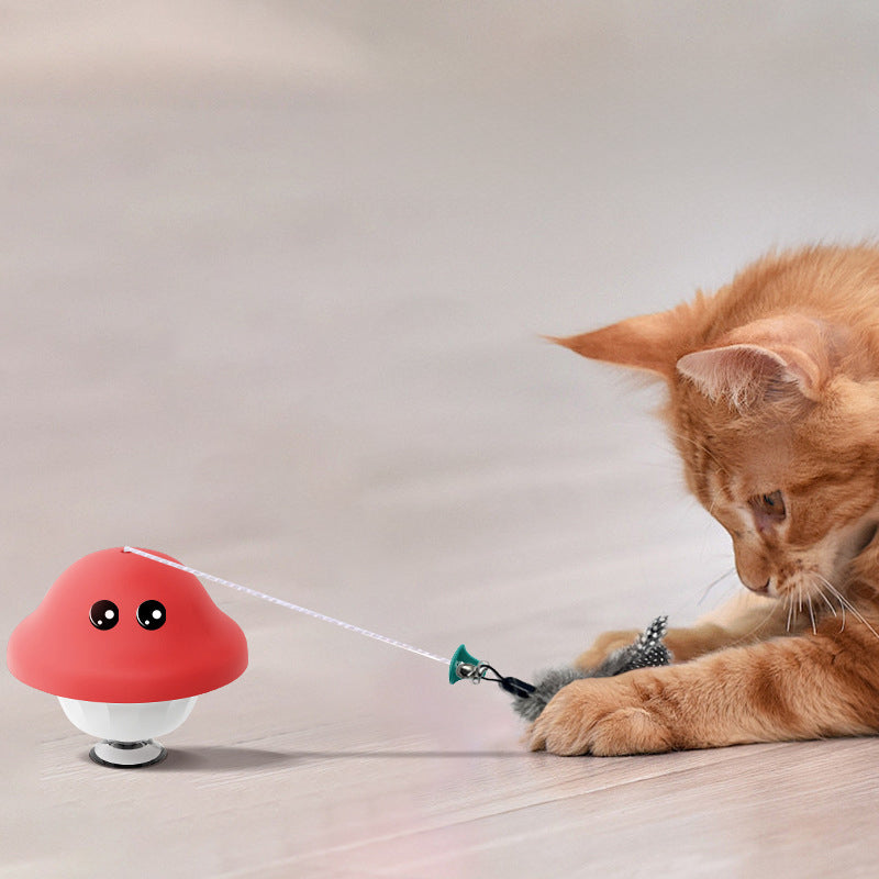 Retractable Pet Wand Suction Cup Interactive Toy
