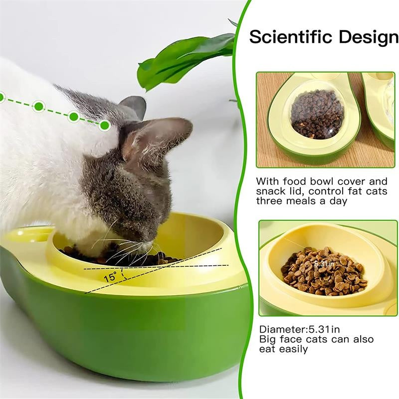 Automatic Avocado-Shaped Pet Water And Food Dispense
