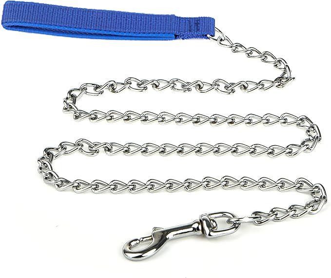 Heavy-Duty Metal Pet Leash With Padded Handle