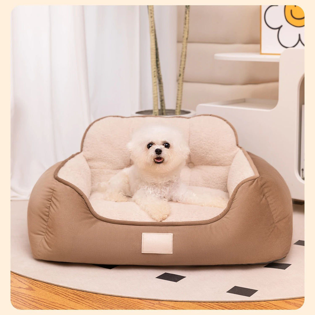 Cozy Plush Washable Pet Bed Soft Indoor Sofa