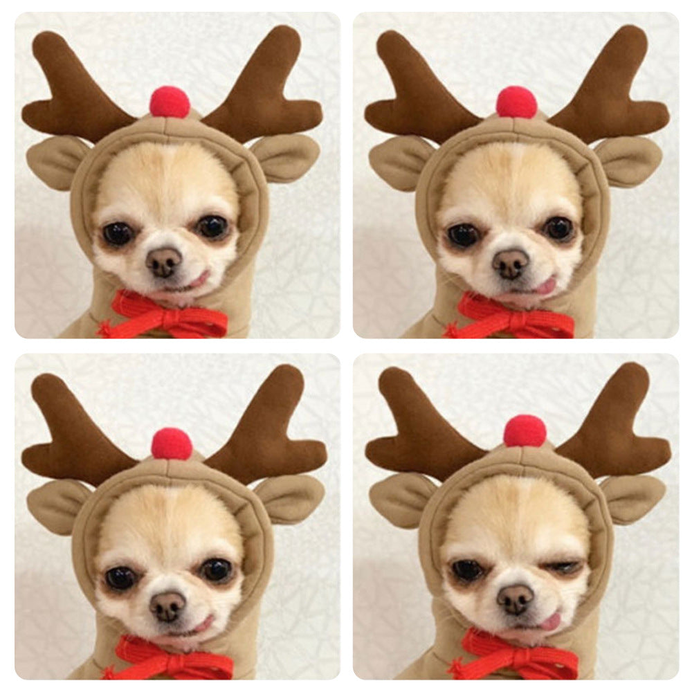 Hooded Apricot Elk Sweater for Pets