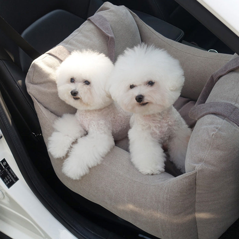 Waterproof Car Seat Carrier Basket for Pets with Safety Mesh