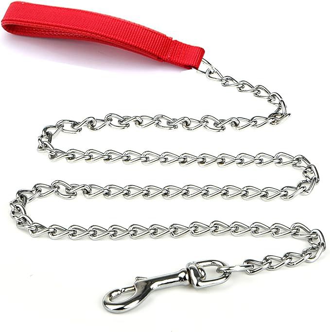 Heavy-Duty Metal Pet Leash With Padded Handle