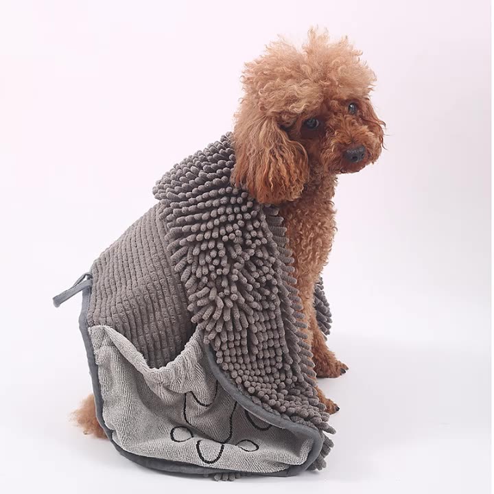 Chenille Pet Bath Towel