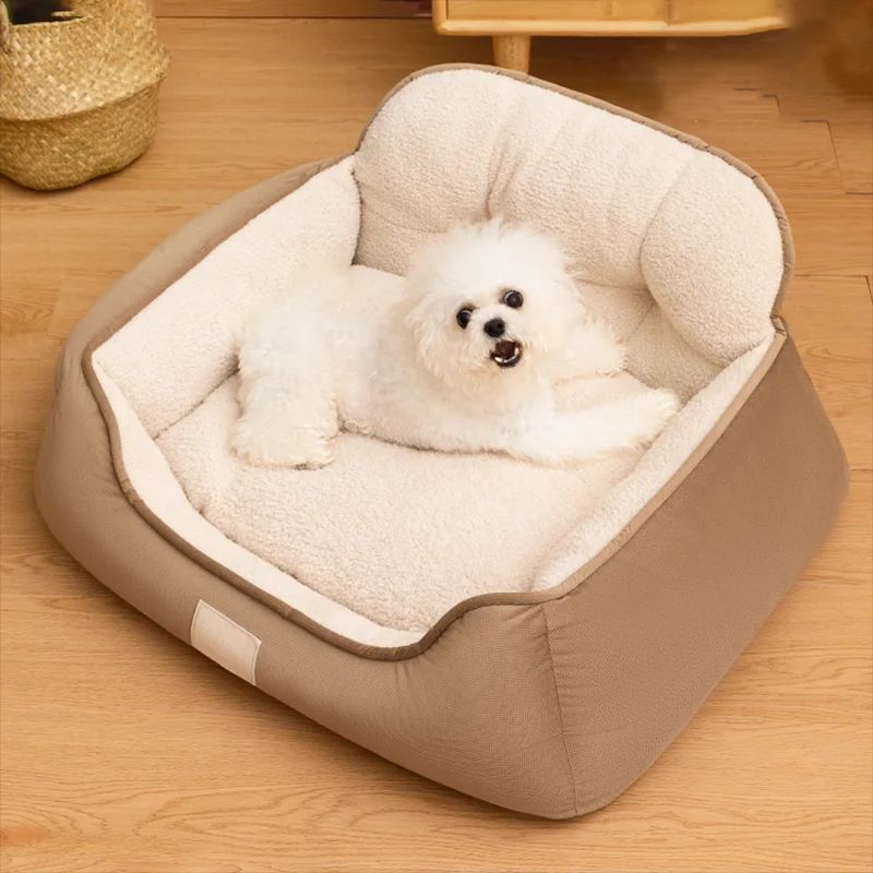 Cozy Plush Washable Pet Bed Soft Indoor Sofa
