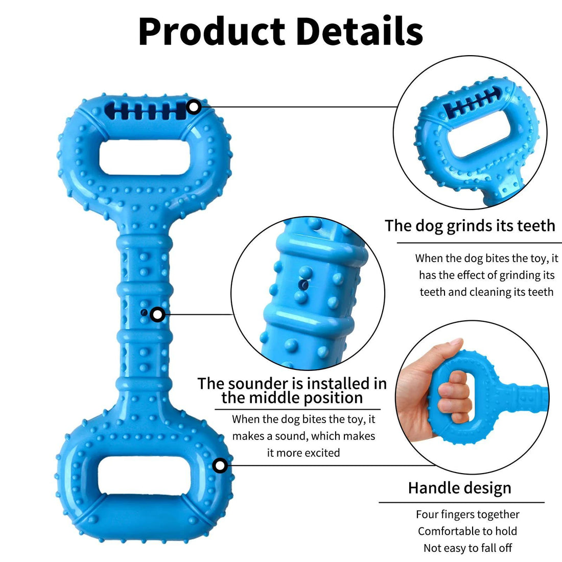 Durable Interactive Pet Chew Bone Long-Lasting Toy
