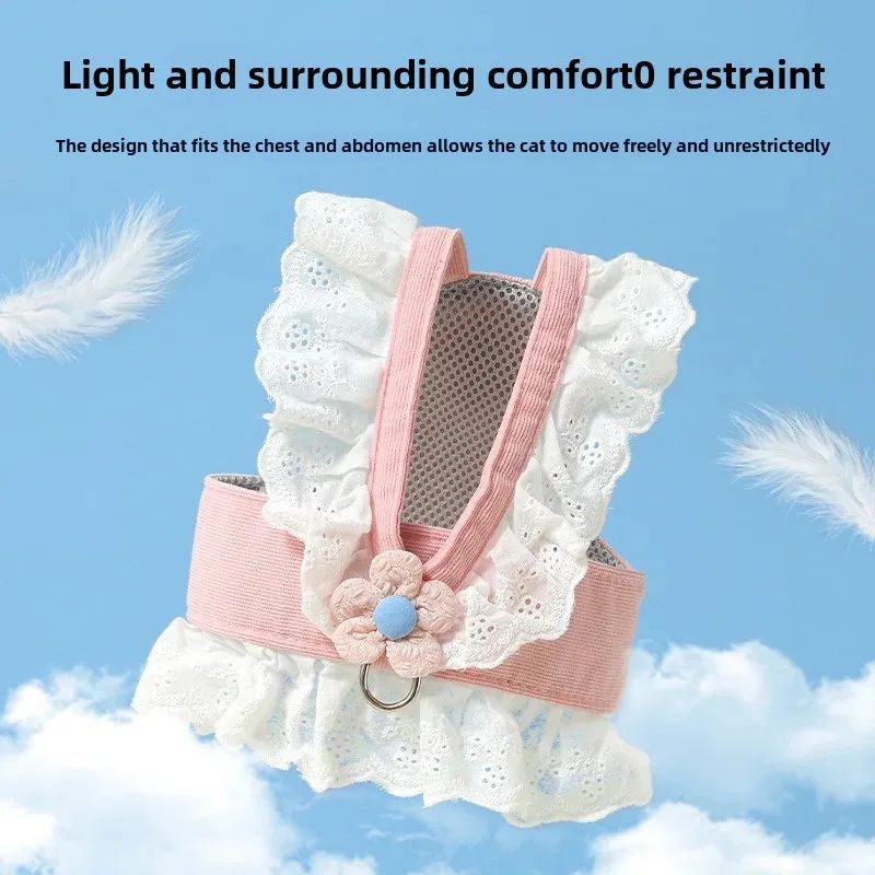 Summer Pet Safety Leash And Collar Harness