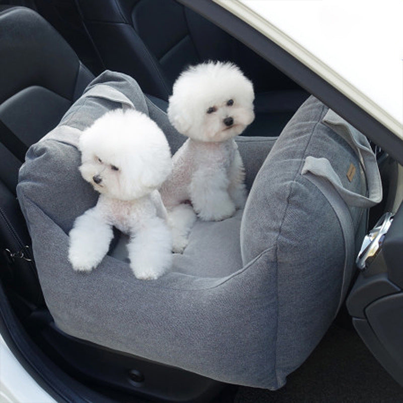 Waterproof Car Seat Carrier Basket for Pets with Safety Mesh
