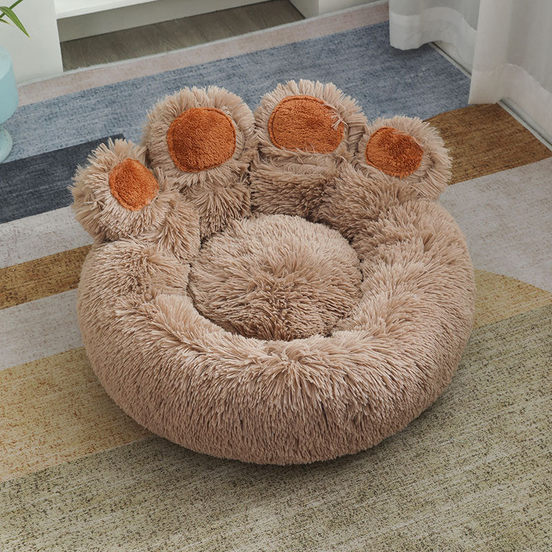Plush Hand-Shaped Winter Pet Bed