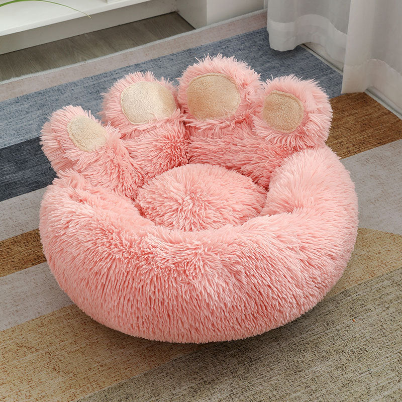 Plush Hand-Shaped Winter Pet Bed