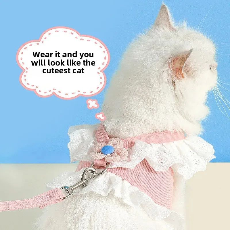 Summer Pet Safety Leash And Collar Harness