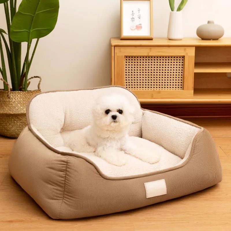 Cozy Plush Washable Pet Bed Soft Indoor Sofa