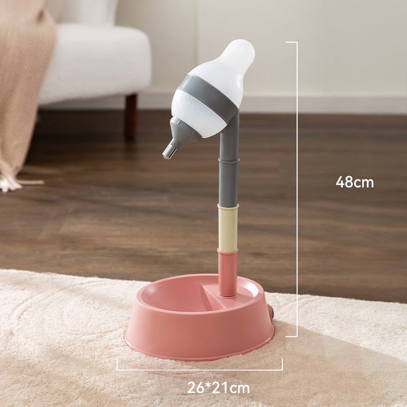 Standing Pet Water Dispenser Adjustable Height Automatic Bowl