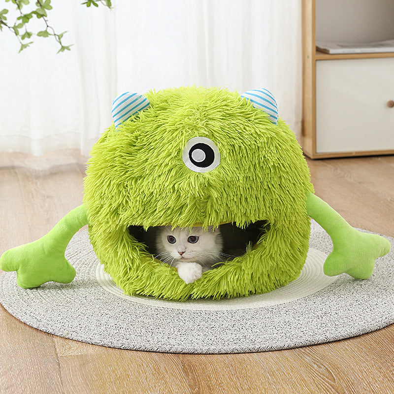 Machine Washable Plush Round Pet Bed