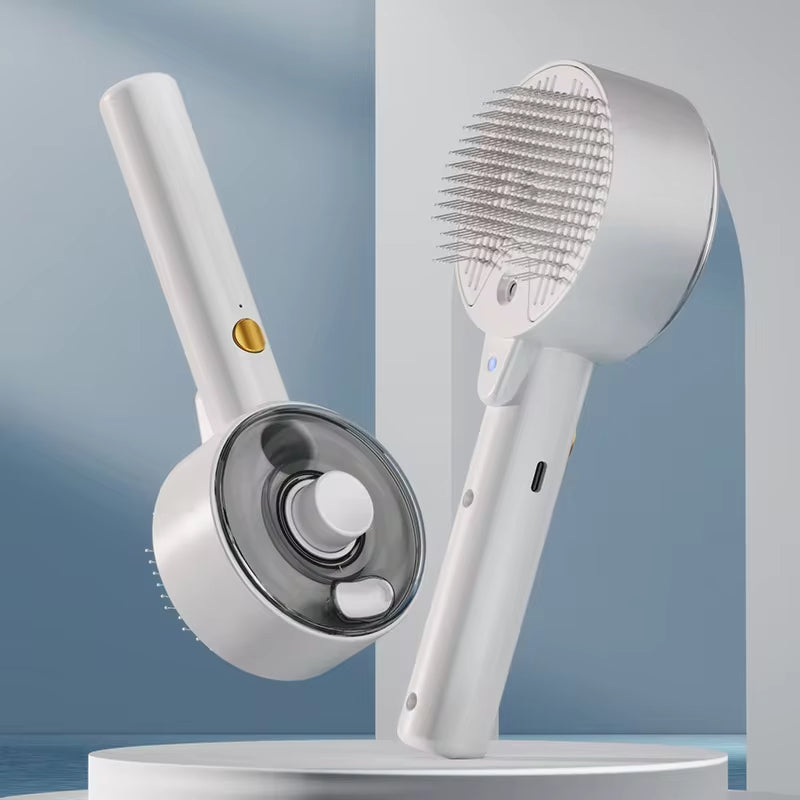 Electric Steam Pet Grooming Brush 3-in-1 Massage