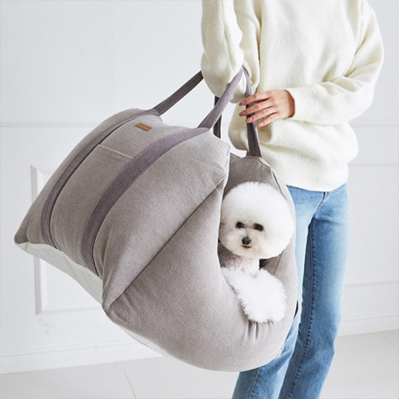 Waterproof Car Seat Carrier Basket for Pets with Safety Mesh