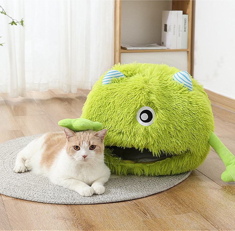 Machine Washable Plush Round Pet Bed