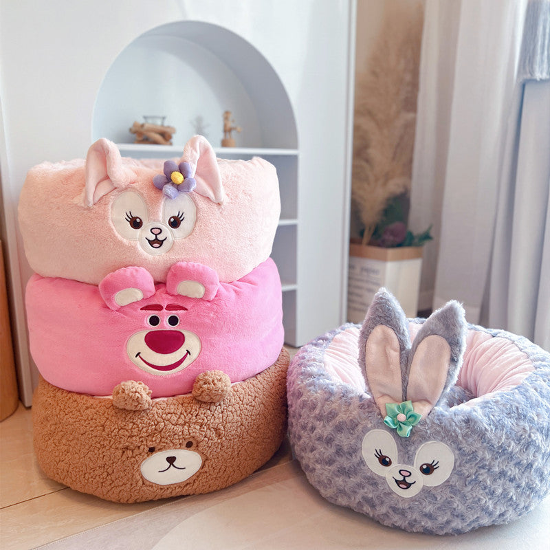 Cartoon Red Panda Plush Pet Nest Cushion