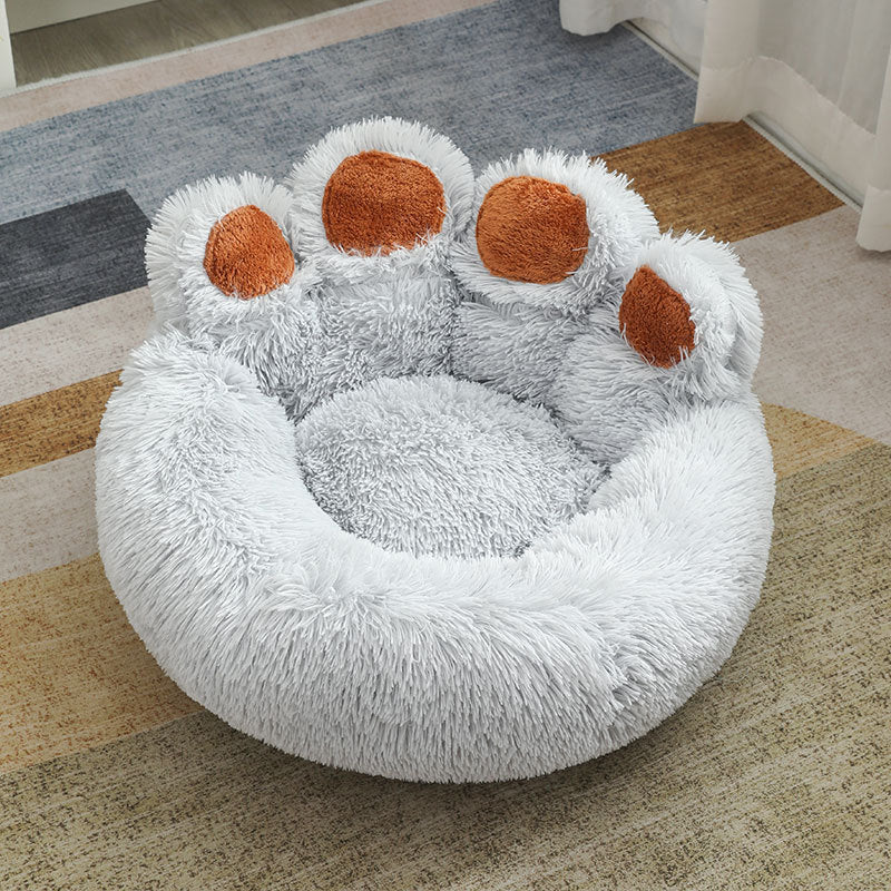 Plush Hand-Shaped Winter Pet Bed