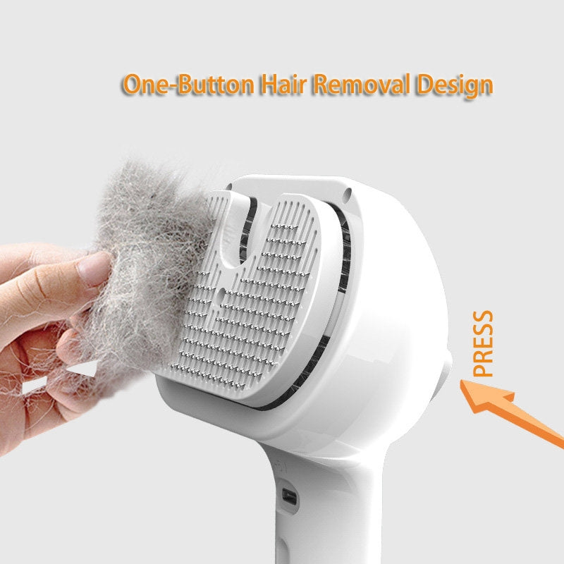 Self-Cleaning Pet Grooming Comb Hair Remover