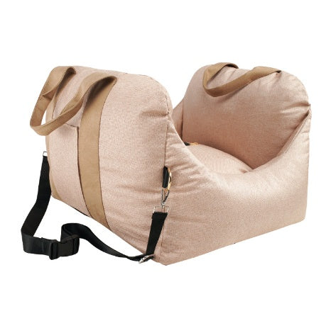 Waterproof Car Seat Carrier Basket for Pets with Safety Mesh