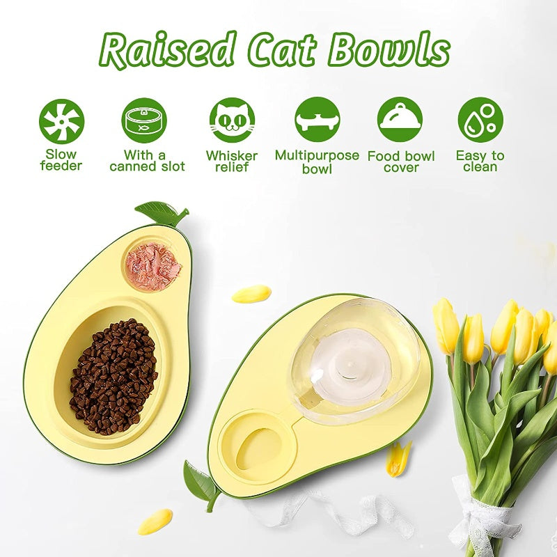 Automatic Avocado-Shaped Pet Water And Food Dispense