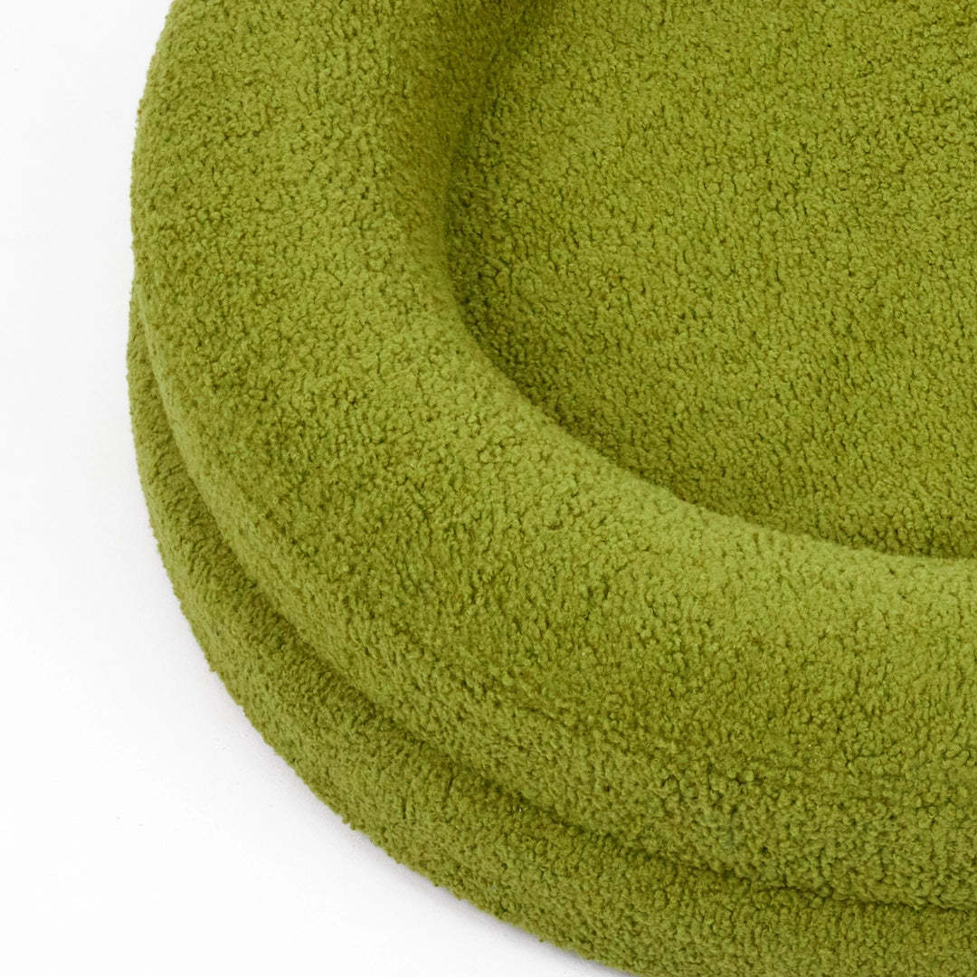 Solid Color Round Plush Pet Bed Comfortable Nest
